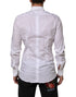 Dolce & Gabbana White Crown Collared GOLD Formal Dress Shirt